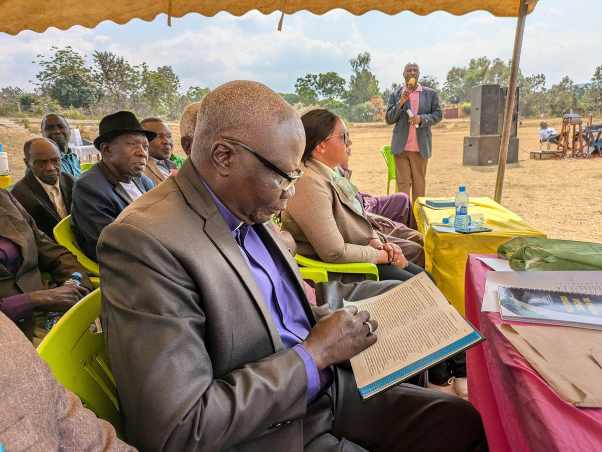 Man reading the Zanaki New Testament.